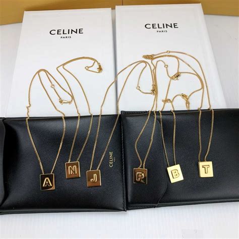 alphabet celine necklace
